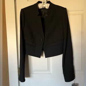 BCBGMaxAzria Black Tailored Cropped Blazer